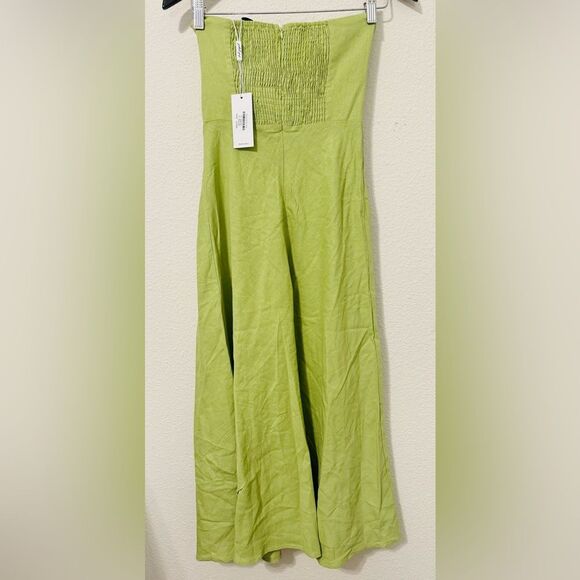 Petal & Pup Rosetta Cutout Cotton & Linen Strapless Dress-Size 2 NWT - Picture 8 of 15